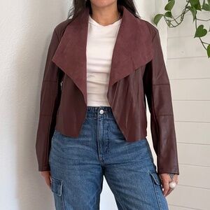 Ookie & lala drape faux leather coat